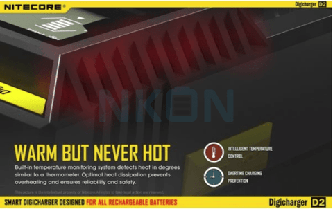 Shop Nitecore Digicharger Battery Charger D2 EU - Nitecore Digicharger Battery Charger D2 EU - Vape Blaze
