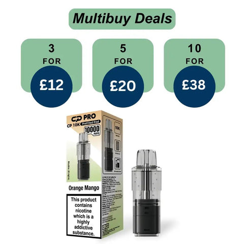Shop Orange Mango Crystal Pro CP10k Prefilled Pods - £4.99 or 3 For £12 - Orange Mango Crystal Pro CP10k Prefilled Pods - £4.99 or 3 For £12 - Vape Blaze