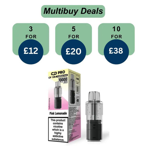 Shop Pink Lemonade Crystal Pro CP10k Prefilled Pods - £4.99 or 3 For £12 - Pink Lemonade Crystal Pro CP10k Prefilled Pods - £4.99 or 3 For £12 - Vape Blaze