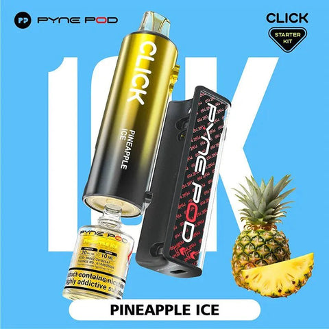 Shop Pyne Pod Click 10K Prefilled Pod Vape - Pyne Pod Click 10K Puff Disposable Vape Kit - Power Vape Shop - Vape Blaze