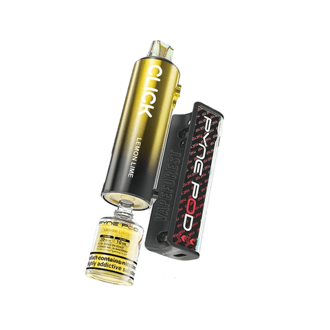 Shop Pyne Pod Click 10k Replacement Pods - Pyne Pod Click 10k Disposable Vape Box of 5 - Lemon Lime - vapeukwholesale - Vape Blaze