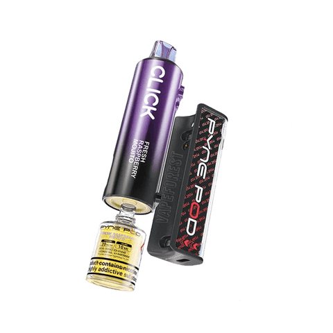 Shop Pyne Pod Click 10k Replacement Pods - Pyne Pod Click 10k Disposable Vape Box of 5 - Fresh Raspberry Mojito - vapeukwholesale - Vape Blaze