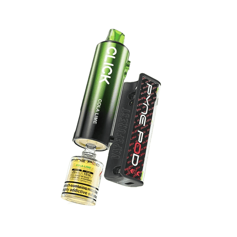 Shop Pyne Pod Click 10k Replacement Pods - Pyne Pod Click 10k Disposable Vape Box of 5 - Cola Lime - vapeukwholesale - Vape Blaze