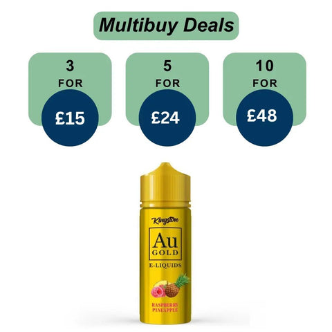 Shop Raspberry Pineapple Kingston AU Gold 100ml E - liquid Shortfill - Raspberry Pineapple Kingston AU Gold 100ml E - liquid Shortfill - Vape Blaze