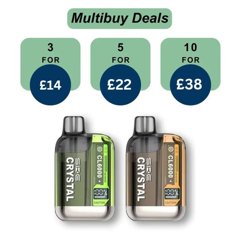 Shop SKE Crystal CL6000 Prefilled Pod Kit - £5.49 or 3 for £14 - SKE Crystal CL6000 Prefilled Pod Kit - £5.49 or 3 for £14 - Vape Blaze