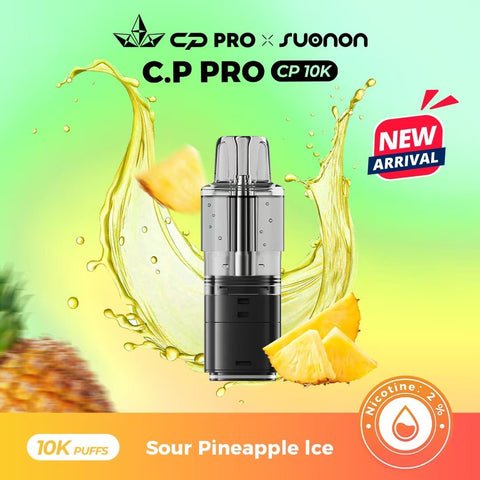 Shop Sour Pineapple Ice - CP Pro CP10k Prefilled Pods - Crystal Pro CP 10k Prefilled Pods - £4.99 or 3 For £12 - Vape Blaze