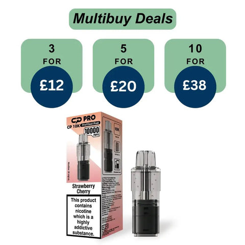 Shop Strawberry Cherry Crystal Pro CP10k Prefilled Pods - £4.99 or 3 For £12 - Strawberry Cherry Crystal Pro CP10k Prefilled Pods - £4.99 or 3 For £12 - Vape Blaze