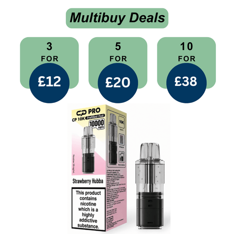 Shop Strawberry Hubba Crystal Pro CP10k Prefilled Pods - £4.99 or 3 For £12 - Strawberry Hubba Crystal Pro CP10k Prefilled Pods - £4.99 or 3 For £12 - Vape Blaze