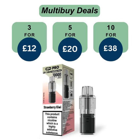 Shop Strawberry Kiwi Crystal Pro CP10k Prefilled Pods - £4.99 or 3 For £12 - Strawberry Kiwi Crystal Pro CP10k Prefilled Pods - £4.99 or 3 For £12 - Vape Blaze
