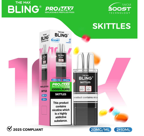Shop The Bling 10k Pro Max Replacement Pods (BOX OF 5) - The Bling 10k Pro Max Replacement Pods (BOX OF 5) - Wholesale Price ! - Vape Blaze
