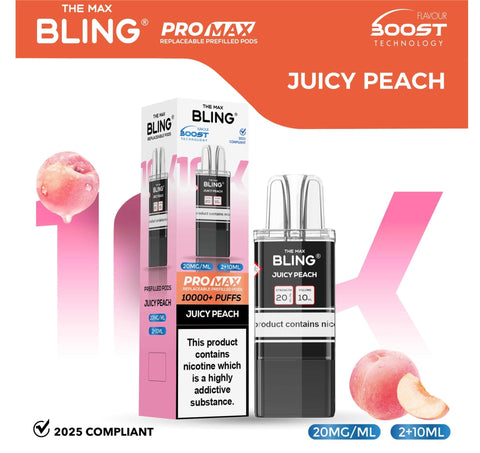 Shop The Bling 10k Pro Max Replacement Pods (BOX OF 5) - The Bling 10k Pro Max Replacement Pods (BOX OF 5) - Wholesale Price ! - Vape Blaze