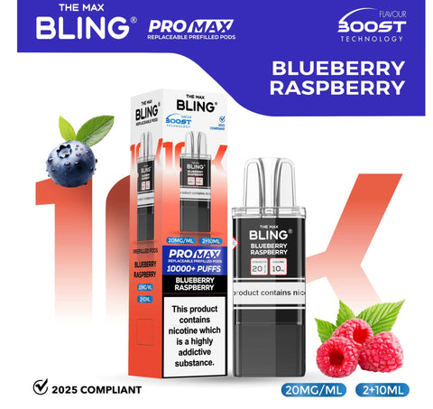 Shop The Bling 10k Pro Max Replacement Pods (BOX OF 5) - The Bling 10k Pro Max Replacement Pods (BOX OF 5) - Wholesale Price ! - Vape Blaze