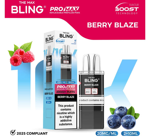 Shop The Bling 10k Pro Max Replacement Pods (BOX OF 5) - The Bling 10k Pro Max Replacement Pods (BOX OF 5) - Wholesale Price ! - Vape Blaze