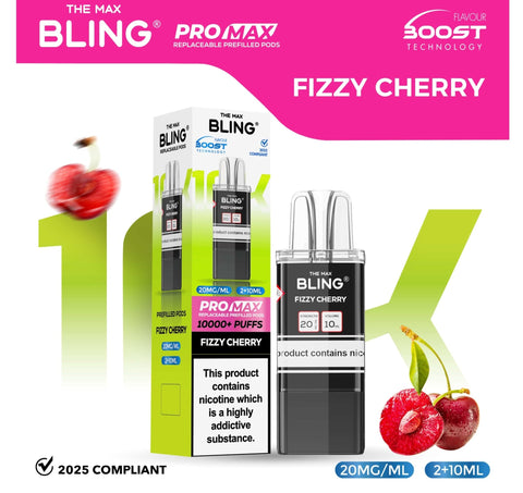 Shop The Bling 10k Pro Max Replacement Pods (BOX OF 5) - The Bling 10k Pro Max Replacement Pods (BOX OF 5) - Wholesale Price ! - Vape Blaze
