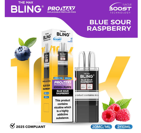 Shop The Bling 10k Pro Max Replacement Pods (BOX OF 5) - The Bling 10k Pro Max Replacement Pods (BOX OF 5) - Wholesale Price ! - Vape Blaze
