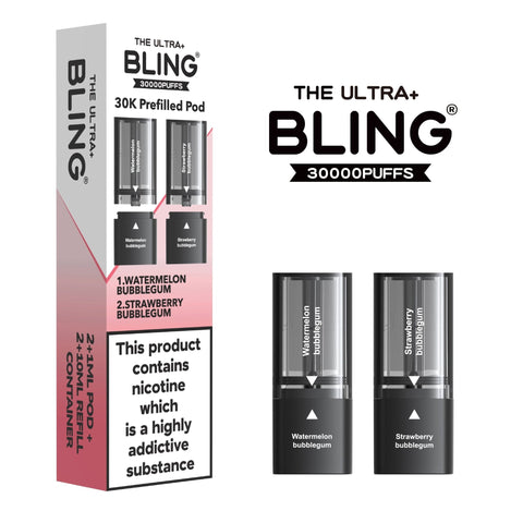 Shop The Bling Ultra Plus 30k Replacement Pods Box of 5 - The Bling Ultra Plus 30k Replacement Pods Box of 5 - Wholesale Price ! - Vape Blaze