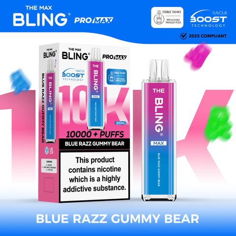 Shop The Crystal Bling Max 10000 Preffilled Vape Kit Box of 5 - The Crystal Bling Max 10000 Preffilled Vape Kit Box of 5 - Vape Blaze