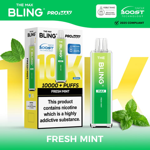 Shop The Crystal Bling Max 10000 Preffilled Vape Kit Box of 5 - The Crystal Bling Max 10000 Preffilled Vape Kit Box of 5 - Vape Blaze
