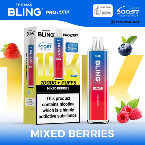 Shop The Crystal Bling Max 10000 Preffilled Vape Kit Box of 5 - The Crystal Bling Max 10000 Preffilled Vape Kit Box of 5 - Vape Blaze