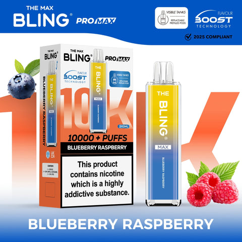 Shop The Crystal Bling Max 10000 Preffilled Vape Kit Box of 5 - The Crystal Bling Max 10000 Preffilled Vape Kit Box of 5 - Vape Blaze