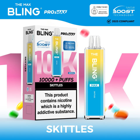 Shop The Crystal Bling Max 10000 Preffilled Vape Kit Box of 5 - The Crystal Bling Max 10000 Preffilled Vape Kit Box of 5 - Vape Blaze