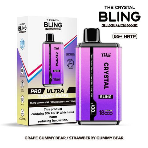 Shop The Crystal Bling Pro Ultra 18000 Disposable Vape Box of 5 - The Crystal Bling Pro Ultra 18000 Disposable Vape Box of 5 - Vape Blaze