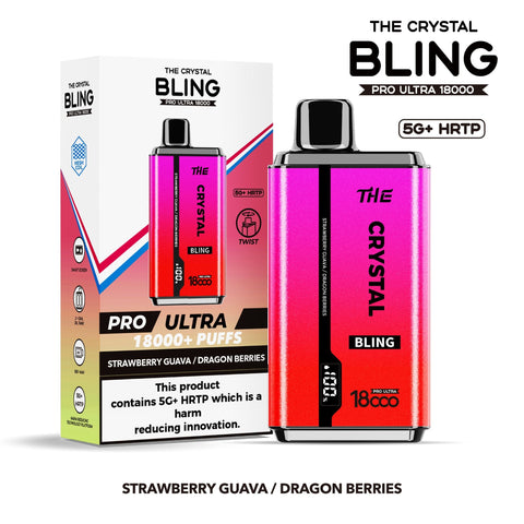 Shop The Crystal Bling Pro Ultra 18000 Disposable Vape Box of 5 - The Crystal Bling Pro Ultra 18000 Disposable Vape Box of 5 - Vape Blaze