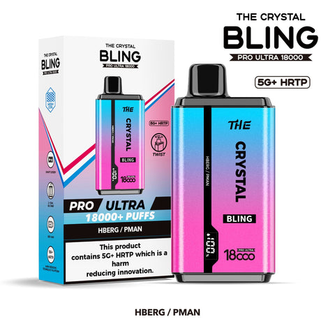 Shop The Crystal Bling Pro Ultra 18000 Disposable Vape Box of 5 - The Crystal Bling Pro Ultra 18000 Disposable Vape Box of 5 - Vape Blaze