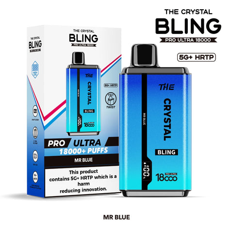 Shop The Crystal Bling Pro Ultra 18000 Disposable Vape Box of 5 - The Crystal Bling Pro Ultra 18000 Disposable Vape Box of 5 - Vape Blaze