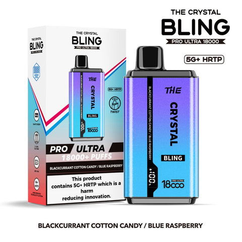 Shop The Crystal Bling Pro Ultra 18000 Disposable Vape Box of 5 - The Crystal Bling Pro Ultra 18000 Disposable Vape Box of 5 - Vape Blaze