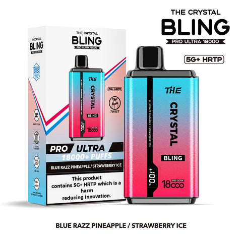 Shop The Crystal Bling Pro Ultra 18000 Disposable Vape Box of 5 - The Crystal Bling Pro Ultra 18000 Disposable Vape Box of 5 - Vape Blaze