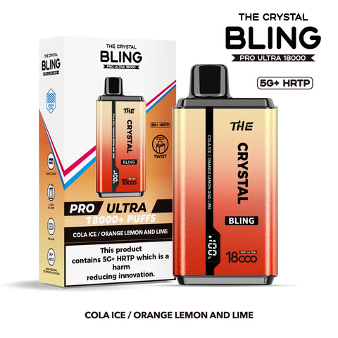 Shop The Crystal Bling Pro Ultra 18000 Disposable Vape Box of 5 - The Crystal Bling Pro Ultra 18000 Disposable Vape Box of 5 - Vape Blaze