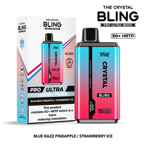 Shop The Crystal Bling Pro Ultra 18000 Disposable Vape Box of 5 - The Crystal Bling Pro Ultra 18000 Disposable Vape Box of 5 - Vape Blaze