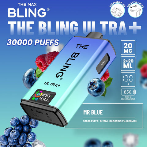 Shop The Crystal Bling Ultra Plus 30k Prefilled Vape Kit Box of 5 - The Crystal Bling Ultra Plus 30k Prefilled Vape Kit Box of 5 - Vape Blaze