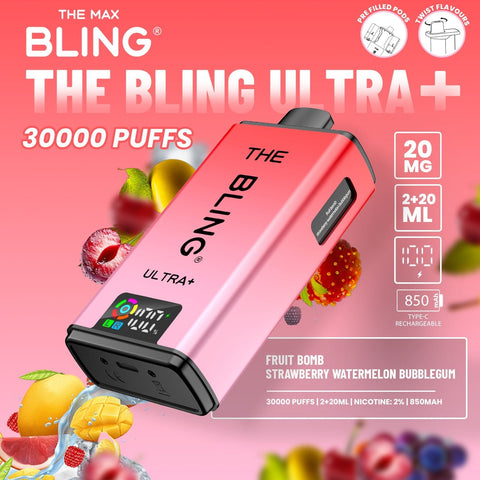 Shop The Crystal Bling Ultra Plus 30k Prefilled Vape Kit Box of 5 - The Crystal Bling Ultra Plus 30k Prefilled Vape Kit Box of 5 - Vape Blaze