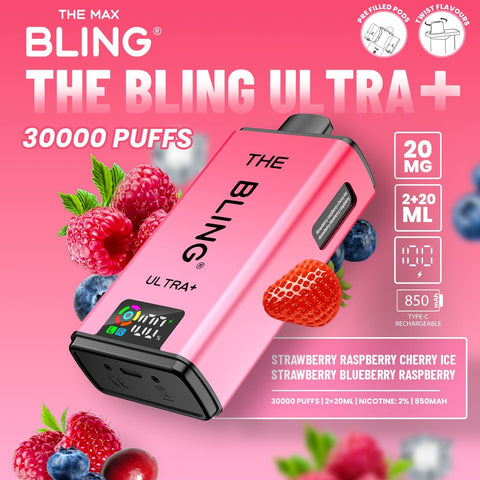 Shop The Crystal Bling Ultra Plus 30k Prefilled Vape Kit Box of 5 - The Crystal Bling Ultra Plus 30k Prefilled Vape Kit Box of 5 - Vape Blaze