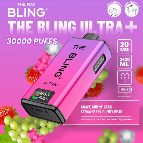 Shop The Crystal Bling Ultra Plus 30k Prefilled Vape Kit Box of 5 - The Crystal Bling Ultra Plus 30k Prefilled Vape Kit Box of 5 - Vape Blaze