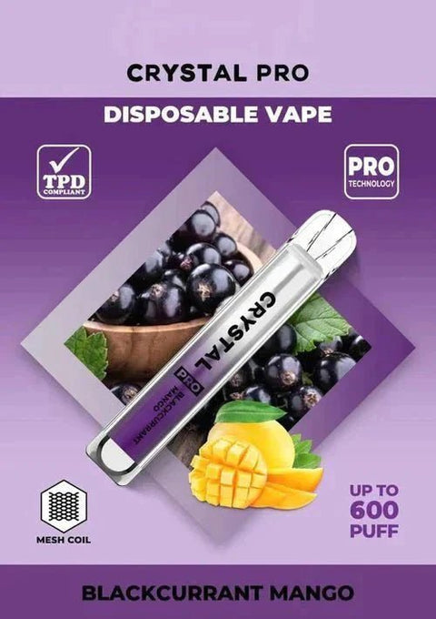 Shop The Crystal Pro 600 Disposable Vape Box of 10 - The Crystal Pro 600 Disposable Vape Box of 10 - Vape Blaze