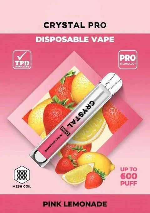 Shop The Crystal Pro 600 Disposable Vape Box of 10 - The Crystal Pro 600 Disposable Vape Box of 10 - Vape Blaze