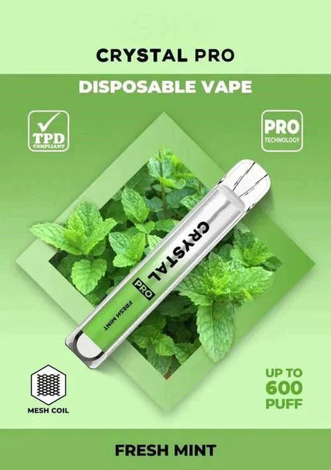 Shop The Crystal Pro 600 Disposable Vape Box of 10 - The Crystal Pro 600 Disposable Vape Box of 10 - Vape Blaze