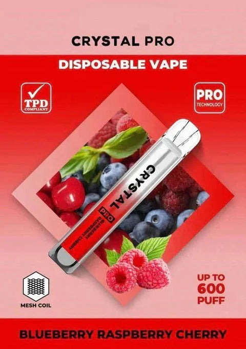 Shop The Crystal Pro 600 Disposable Vape Box of 10 - The Crystal Pro 600 Disposable Vape Box of 10 - Vape Blaze