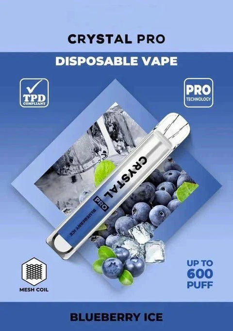 Shop The Crystal Pro 600 Disposable Vape Box of 10 - The Crystal Pro 600 Disposable Vape Box of 10 - Vape Blaze