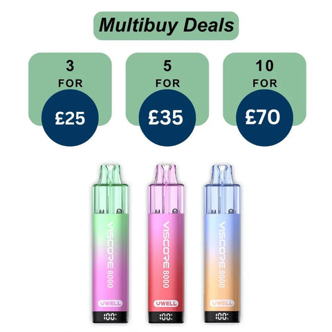 Shop Uwell Viscore 8000 Prefilled Pod Vape Kit - Uwell Viscore 8000 Prefilled Pod Vape Kit - Vape Blaze