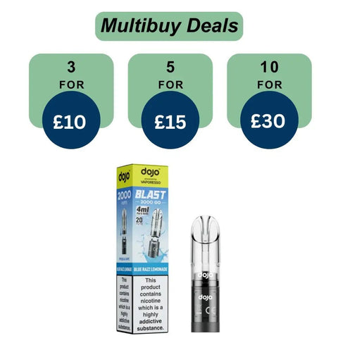 Shop Vaporesso Dojo Blast Go 2000 Prefilled Refill Pods - Vaporesso Dojo Blast Go 2000 Prefilled Refill Pods - Vape Blaze