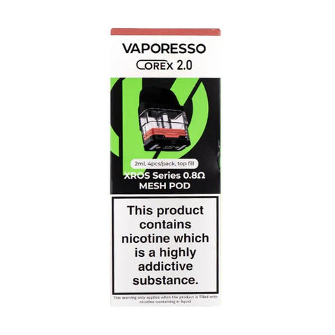 Shop Vaporesso XROS COREX 2.0 Replacement Pods - Pack of 4 - Vaporesso XROS COREX 2.0 Replacement Pods - Pack of 4 - Vape Blaze
