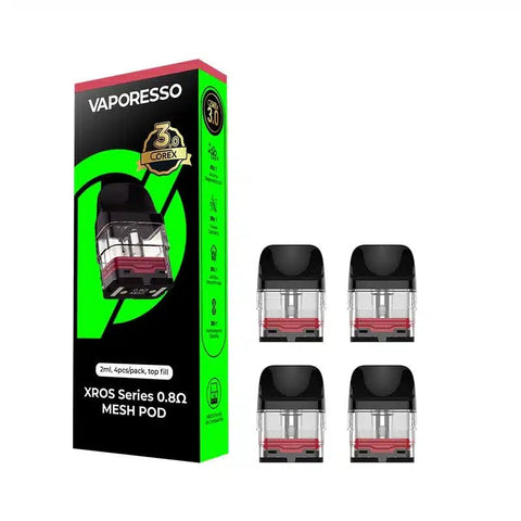Shop Vaporesso XROS COREX 3.0 Replacement Pods - Pack of 4 - Vaporesso XROS COREX 3.0 Replacement Pods - Pack of 4 - Vape Blaze