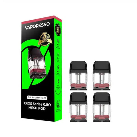 Shop Vaporesso XROS COREX 3.0 Replacement Pods - Pack of 4 - Vaporesso XROS COREX 3.0 Replacement Pods - Pack of 4 - Vape Blaze