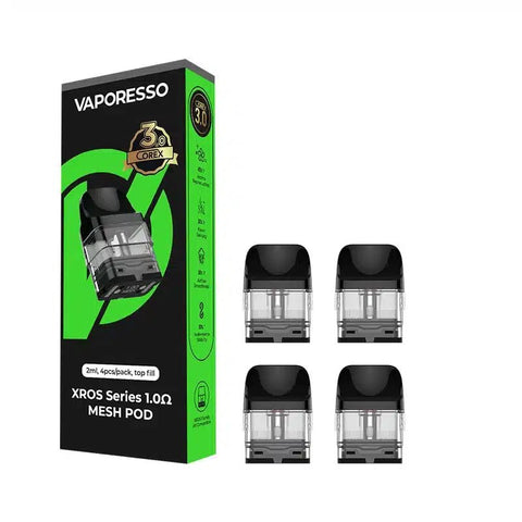Shop Vaporesso XROS COREX 3.0 Replacement Pods - Pack of 4 - Vaporesso XROS COREX 3.0 Replacement Pods - Pack of 4 - Vape Blaze