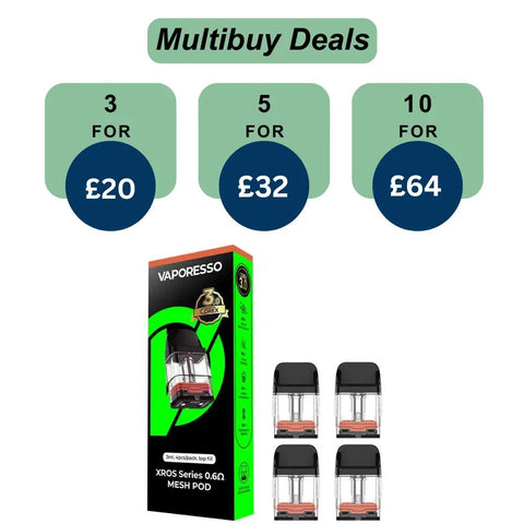 Shop Vaporesso XROS COREX 3.0 Replacement Pods - Pack of 4 - Vaporesso XROS COREX 3.0 Replacement Pods - Pack of 4 - Vape Blaze