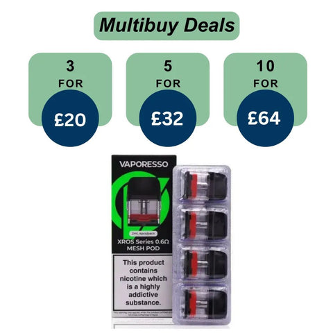 Shop Vaporesso Xros Replacement Pods Pack of 4 - Vaporesso Xros Replacement Pods Pack of 4 - Vape Blaze